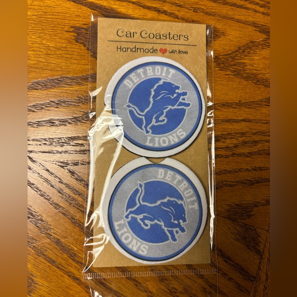 Lions Football car coaster Set Of 2